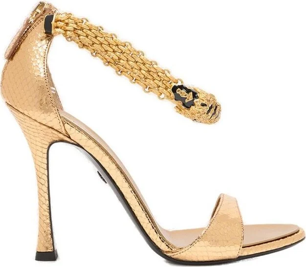 Roberto Cavalli Bejeweled Tigers Embellished Sandals