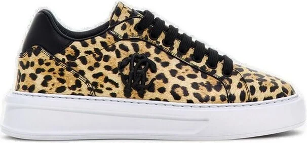 Roberto Cavalli Jaguar Print Low-Top Sneakers