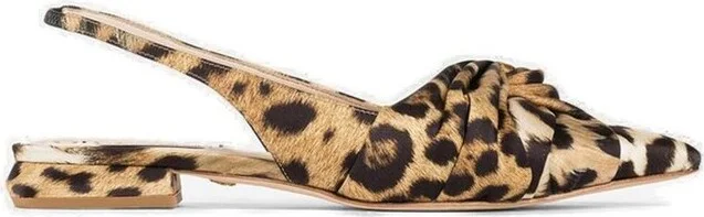 Roberto Cavalli Le Pettegole Jaguar Skin Print Slingback Pumps