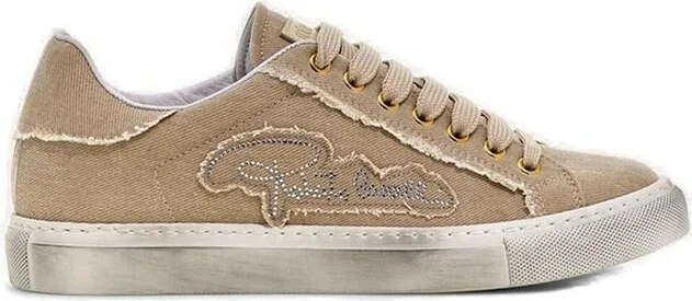 Roberto Cavalli Logo Embellished Low-Top Sneakers