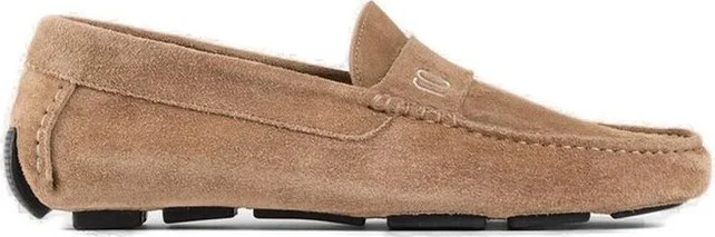 Roberto Cavalli Logo Embroidered Slip-On Loafers