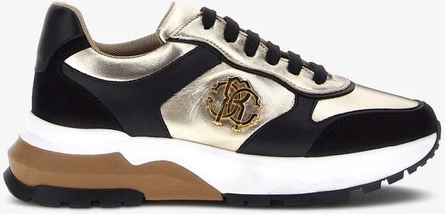 Roberto Cavalli Logo Lace-Up Sneakers