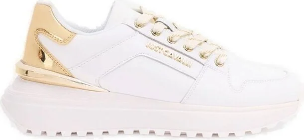 Roberto Cavalli Logo Lettering Lace-Up Sneakers