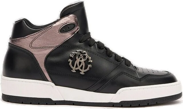 Roberto Cavalli Logo Plaque High-Top Sneakers