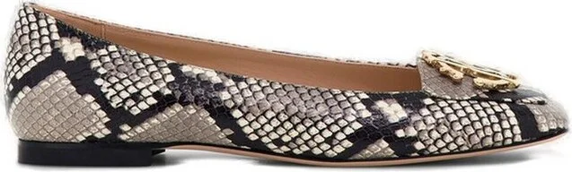 Roberto Cavalli Logo Plaque Printed Flats