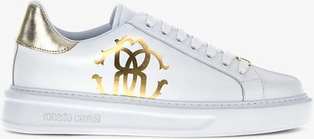 Roberto Cavalli Monogram Mirror Snake Sneakers