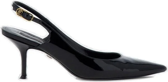 Roberto Cavalli Pointed-Toe Slingback Pumps