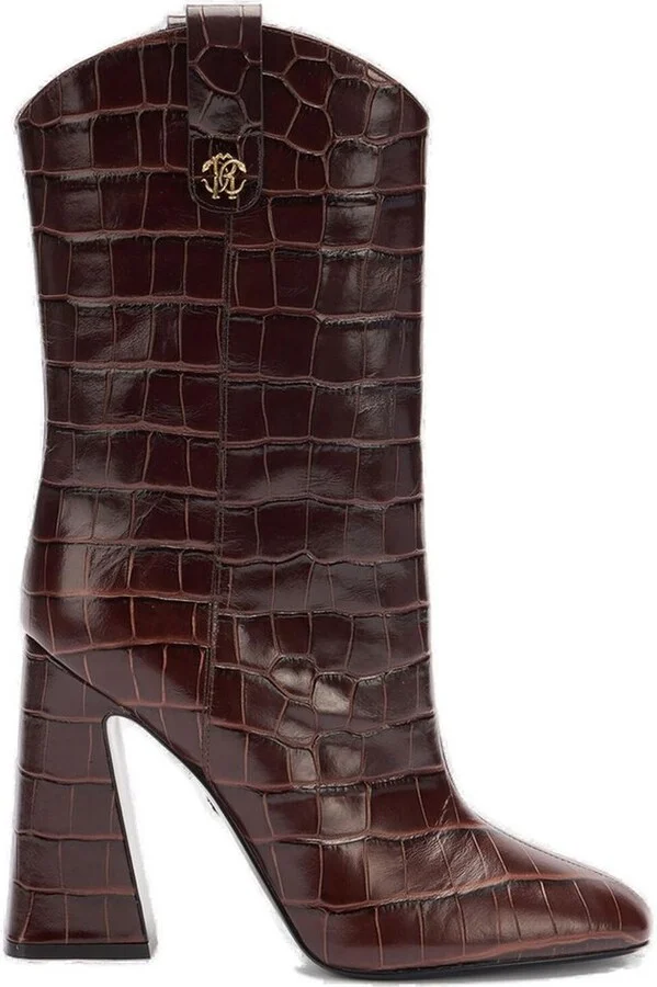Roberto Cavalli RC Logo Embossed Boots