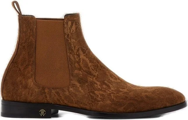 Roberto Cavalli Round-Toe Chelsea Boots