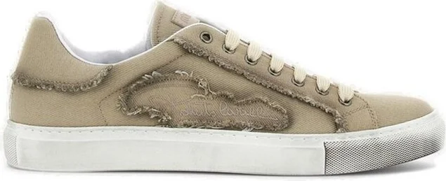 Roberto Cavalli Snake Detail Low-Top Sneakers