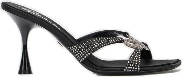 Roberto Cavalli Sneake Embellished Slip-On Sandals