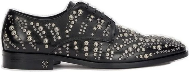 Roberto Cavalli Stud Embellished Lace-Up Loafers