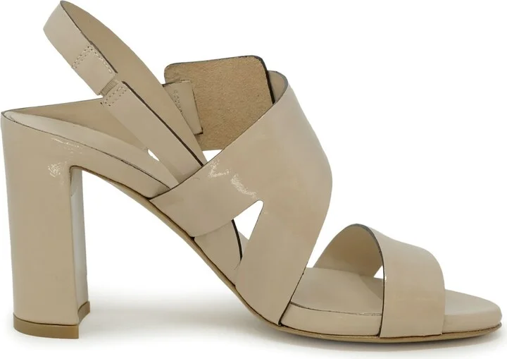 Roberto Del Carlo 11524 Beige Patent Leather Sandals
