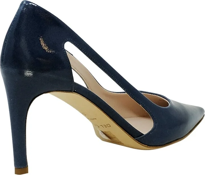Roberto Del Carlo Denim Patent Leather Vetro Pumps - Image 3