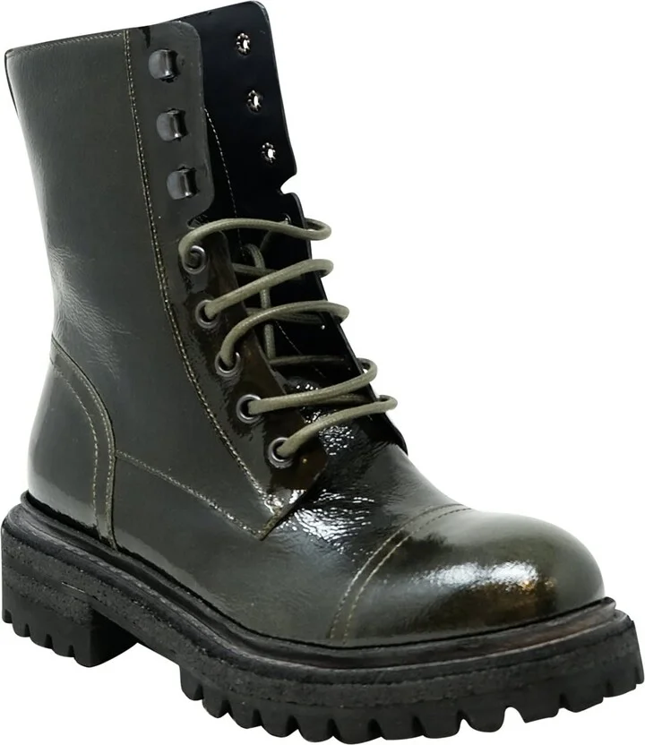 Roberto Del Carlo Patent Leather Felce Boots - Image 2