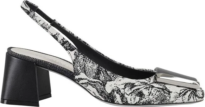 Roberto Festa Slingback Block Heel Pumps