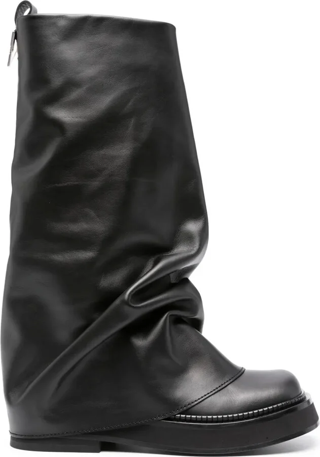 Robin layered leather boots