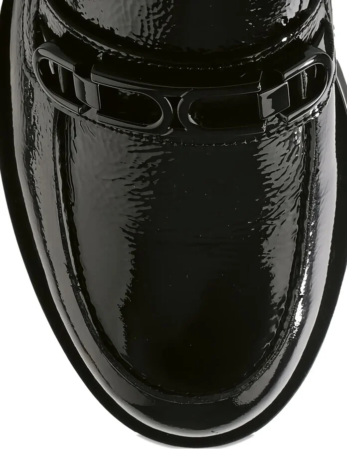 Robin patent-leather buckle loafers - Image 5