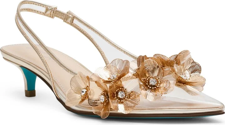 Robin Slingback Pointed Toe Kitten Heel Pump