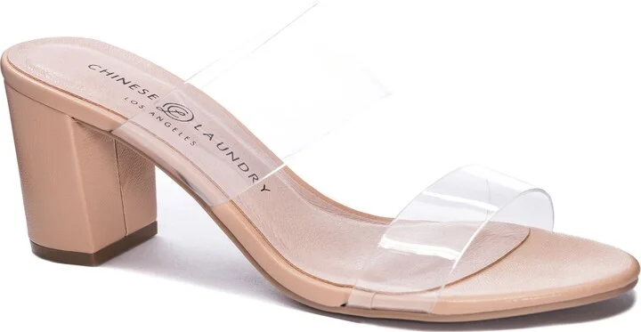 Robinn Clear Strap Slide Sandal