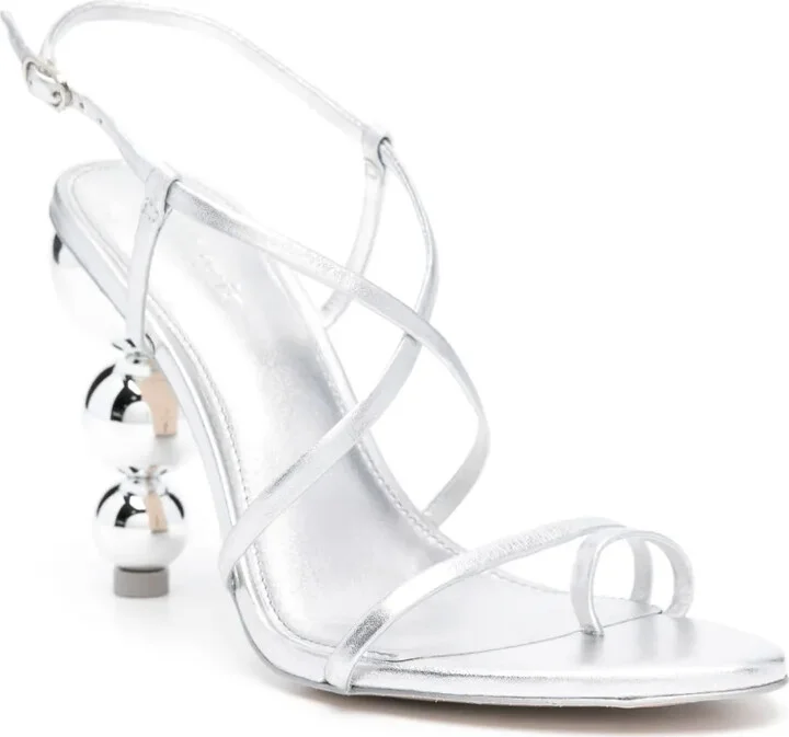Robyn 105mm laminated-leather sandals - Image 2
