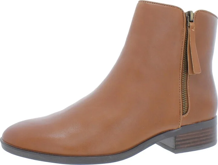 Robyn Womens Zipper Block Heel Ankle Boots