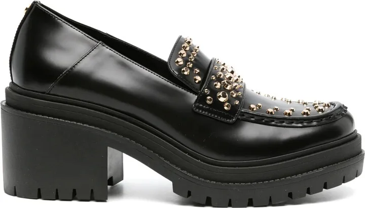 Rocco Astor stud-embellished leather loafers