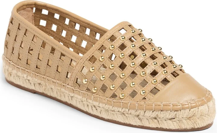 Rochel Cage Studded Espadrille Cap Toe Flat