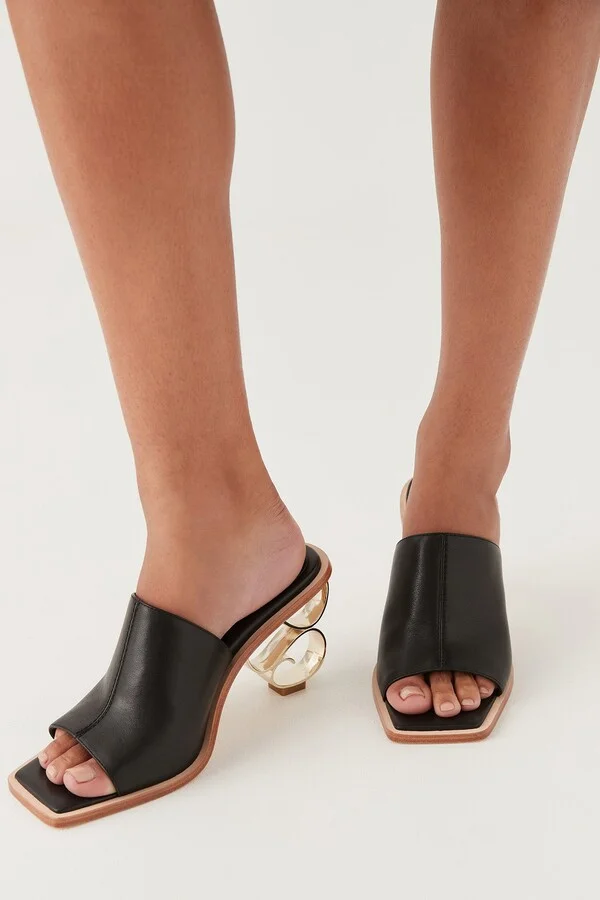 Rochelle Spiral Heel In Colour Black Size 35 - Image 2