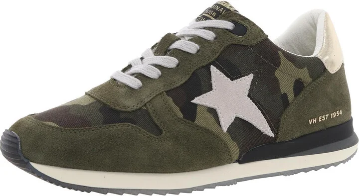 ROCK Womens Cushioned Footbed Leather Casual And Fashion Sneakers