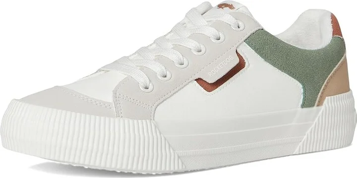 Rocket Dog Cheery Blocked Women's Shoes White/Olive : 6.5 M, Faux Leather - Image 5