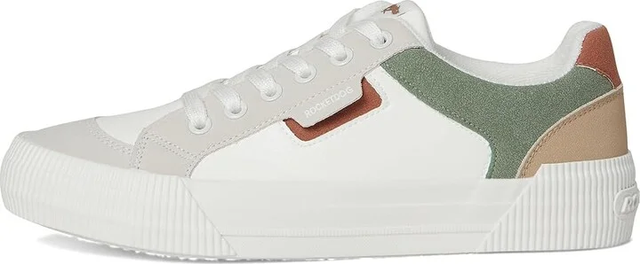 Rocket Dog Cheery Blocked Women's Shoes White/Olive : 6.5 M, Faux Leather - Image 6
