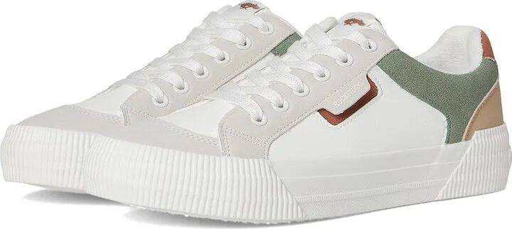 Rocket Dog Cheery Blocked Women's Shoes White/Olive : 6.5 M, Faux Leather