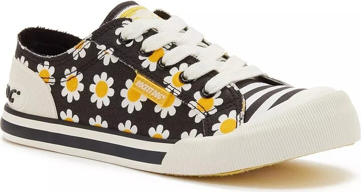 Black/Yellow Floral Print