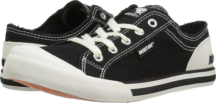 Rocket Dog Jazzin Women's Lace up casual Shoes Black 8A Canvas : 6 M