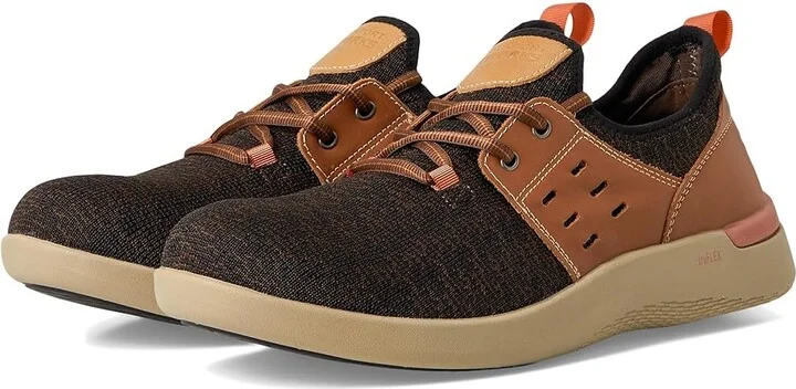 Rockport Works TruFlex Fly Composite Toe Men's Shoes Brown : 7 M (D), Textile/Rubber/Leather
