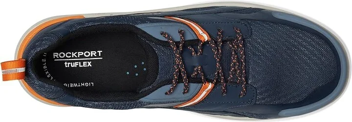 Rockport Works truFLEX(r) Fly Blucher Work EH Comp Toe Men's Shoes Navy/Orange : 7 M (D), Synthetic - Image 2