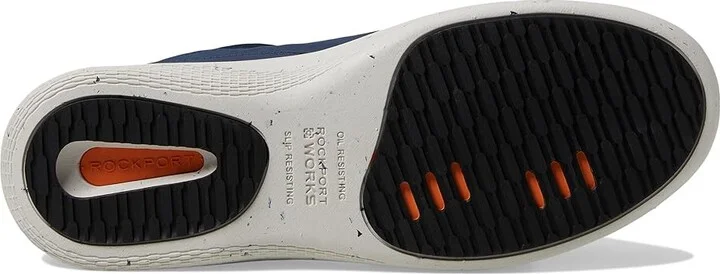 Rockport Works truFLEX(r) Fly Blucher Work EH Comp Toe Men's Shoes Navy/Orange : 7 M (D), Synthetic - Image 3