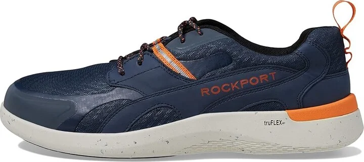 Rockport Works truFLEX(r) Fly Blucher Work EH Comp Toe Men's Shoes Navy/Orange : 7 M (D), Synthetic - Image 6