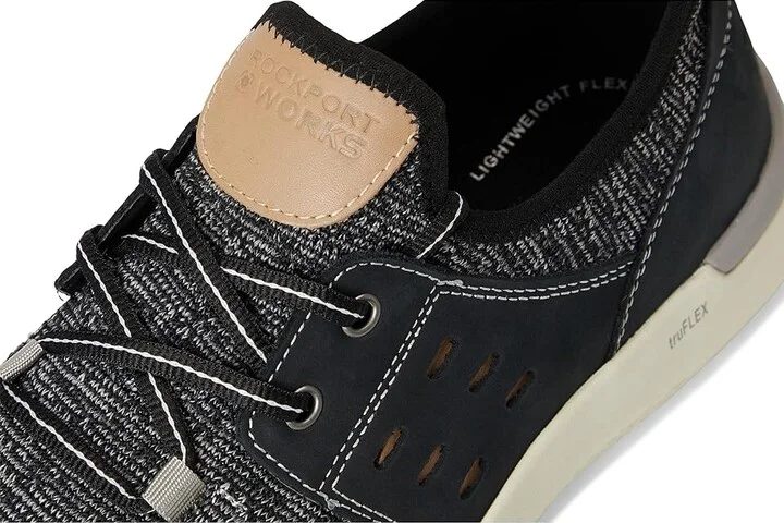 Rockport Works TruFLEX(r) Work EH Comp Toe Men's Shoes Black : 7 W (EE), Leather/Textile - Image 7
