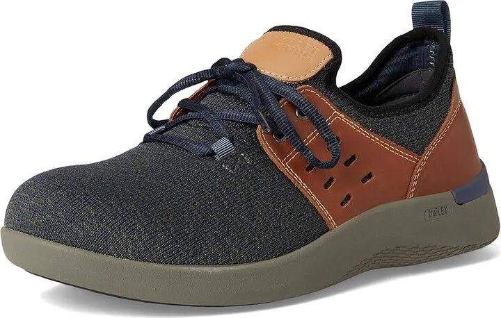 Rockport Works TruFlex Work Comp Toe SD Men's Shoes Blue/Tan : 7 W (EE), Textile/Leather - Image 5