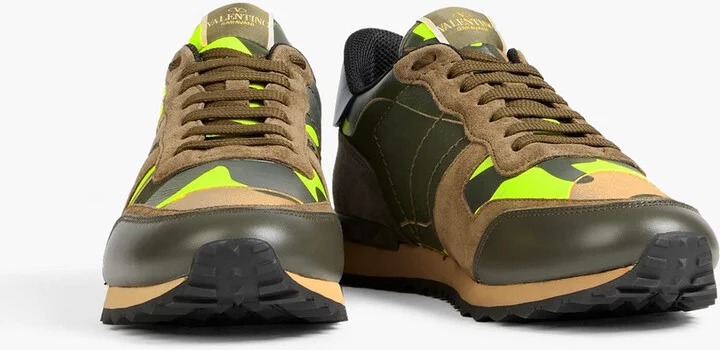 Rockrunner camouflage-print canvas, suede and leather canvas sneakers - Image 2