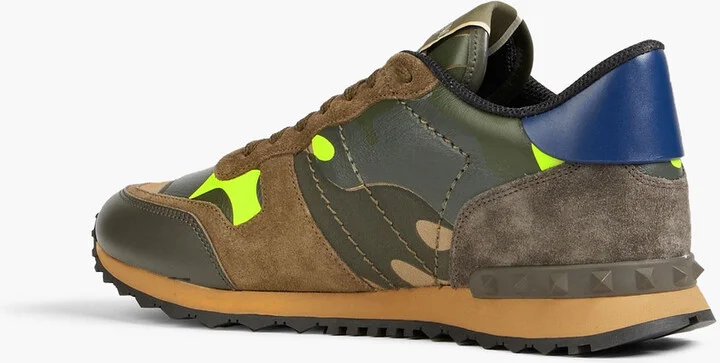 Rockrunner camouflage-print canvas, suede and leather canvas sneakers - Image 3
