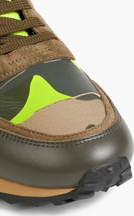 Rockrunner camouflage-print canvas, suede and leather canvas sneakers - Image 4