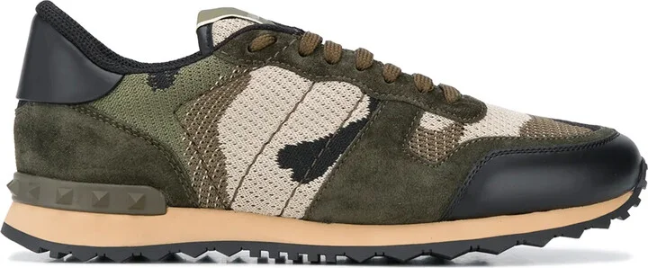 Rockrunner camouflage-print mesh sneakers