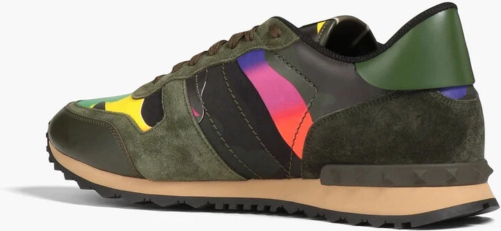 Rockrunner camouflage-print suede and leather sneakers - Image 3
