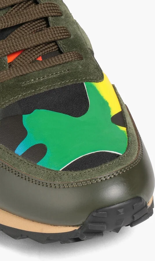 Rockrunner camouflage-print suede and leather sneakers - Image 4