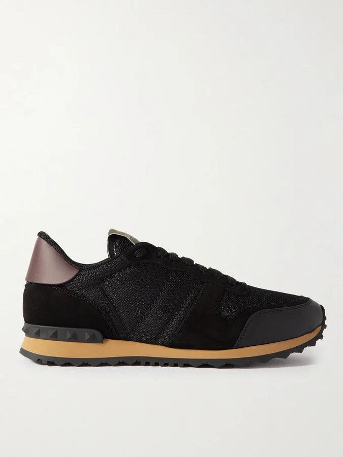 Rockrunner Suede, Leather and Mesh Sneakers