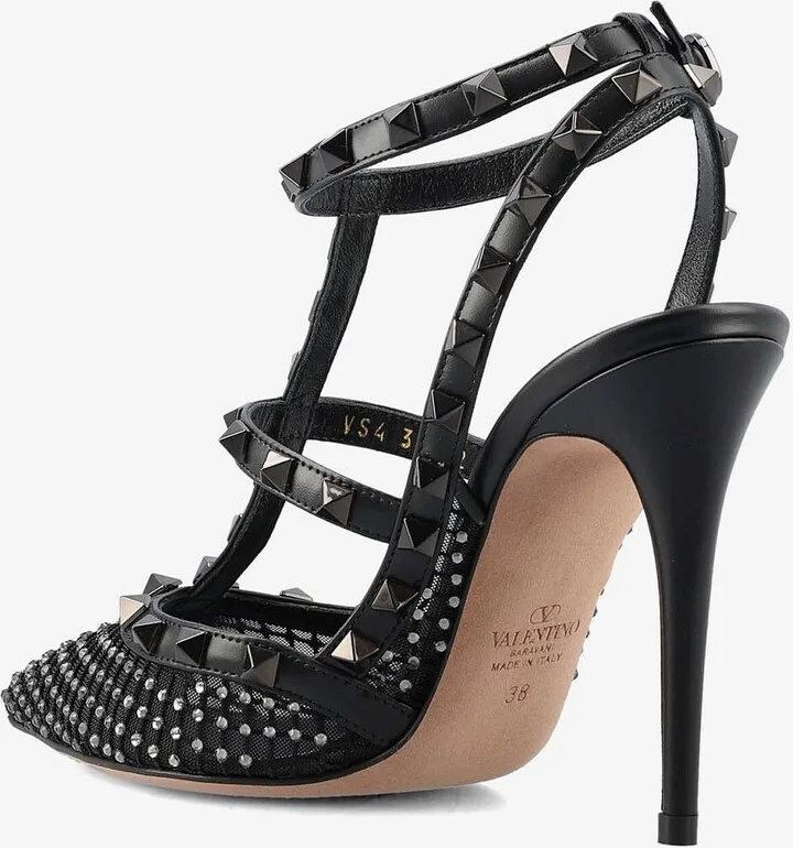 Rockstud 100 Crystal Mesh Pumps - Image 2
