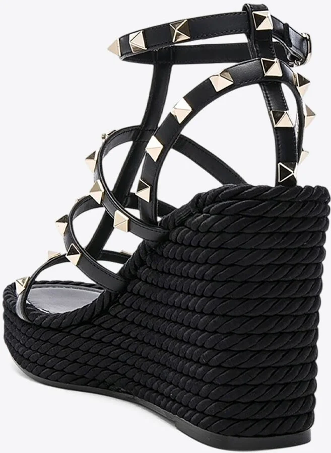 Rockstud 100 Espadrille Wedge Sandals - Image 2